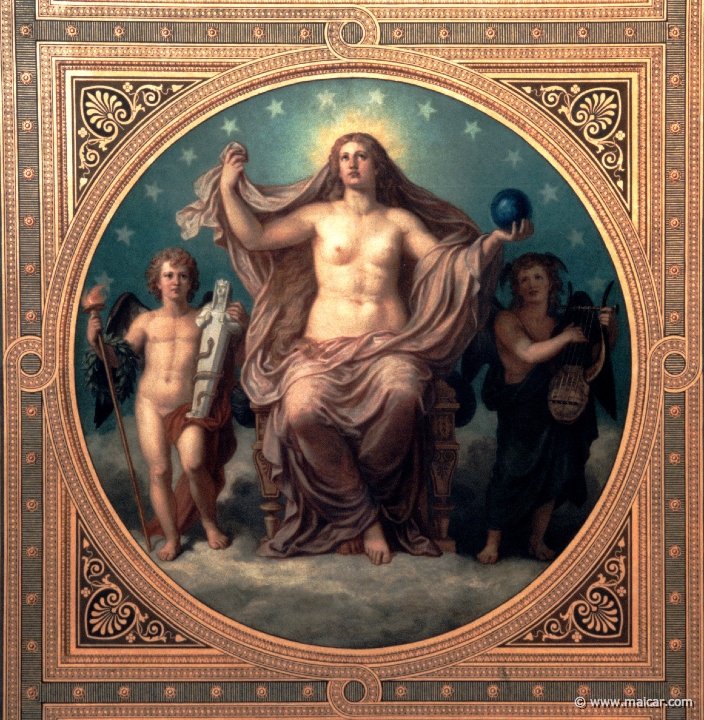 Aphrodite Urania as patroness of the arts. av Christian Griepenkerl