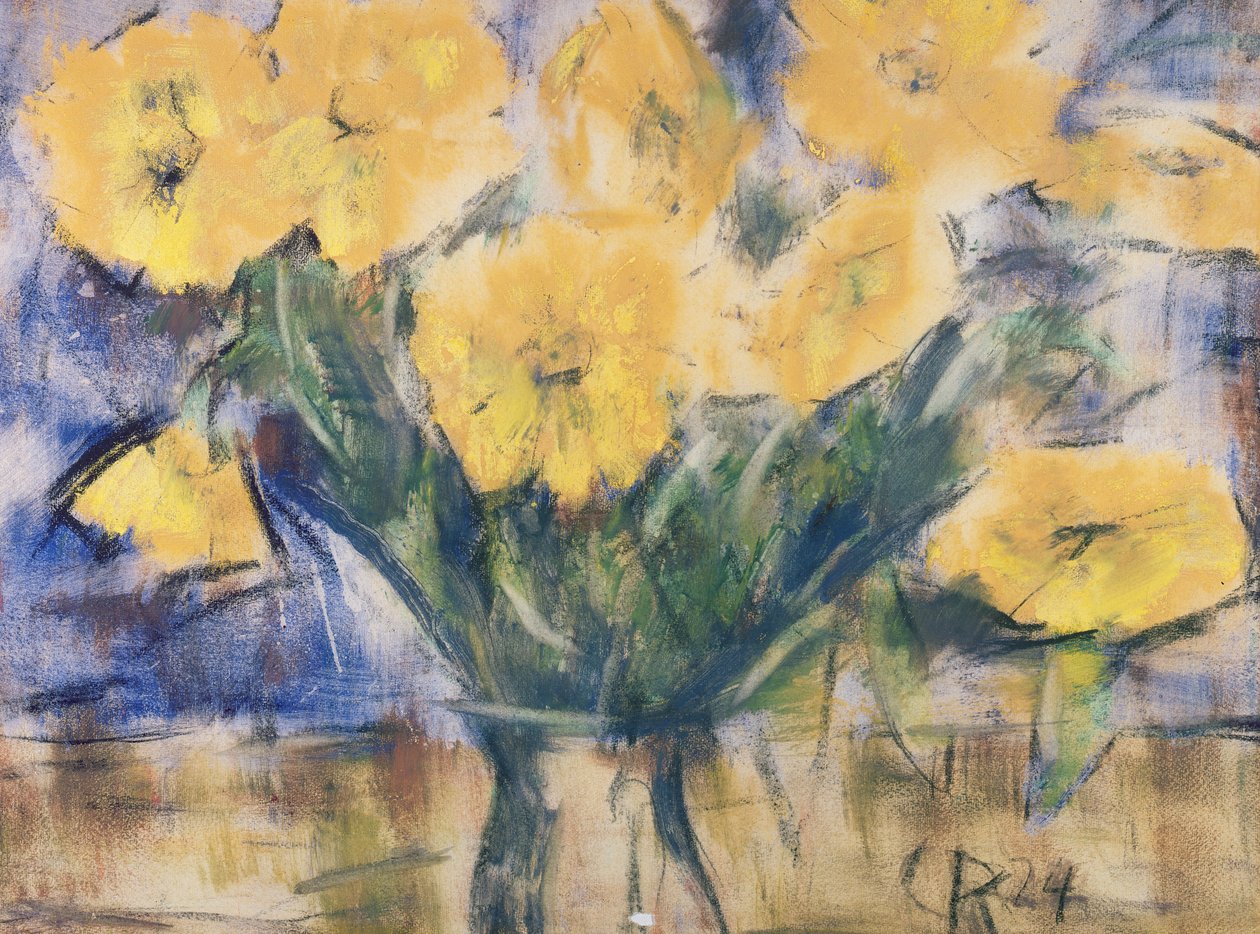 Gula blommor, 1924 (pastell på papper) av Christian Rohlfs