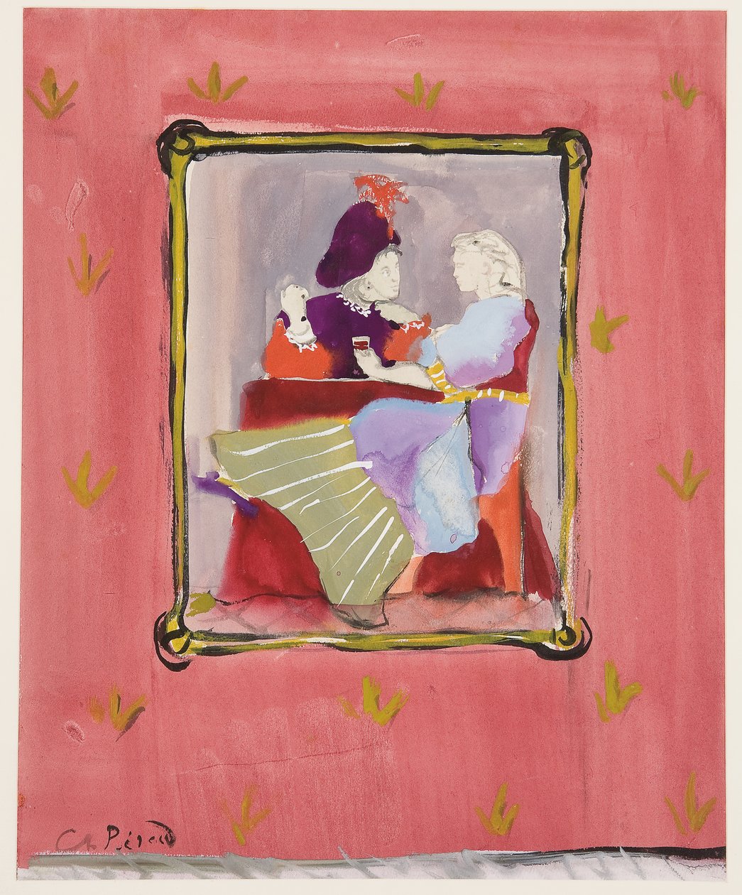 Ett utklätt par, ca 1935-45 (gouache på papper) av Christian Bérard