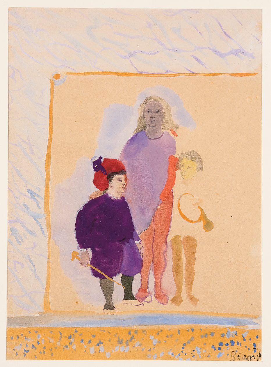 Tre tecken (gouache på papper) av Christian Bérard