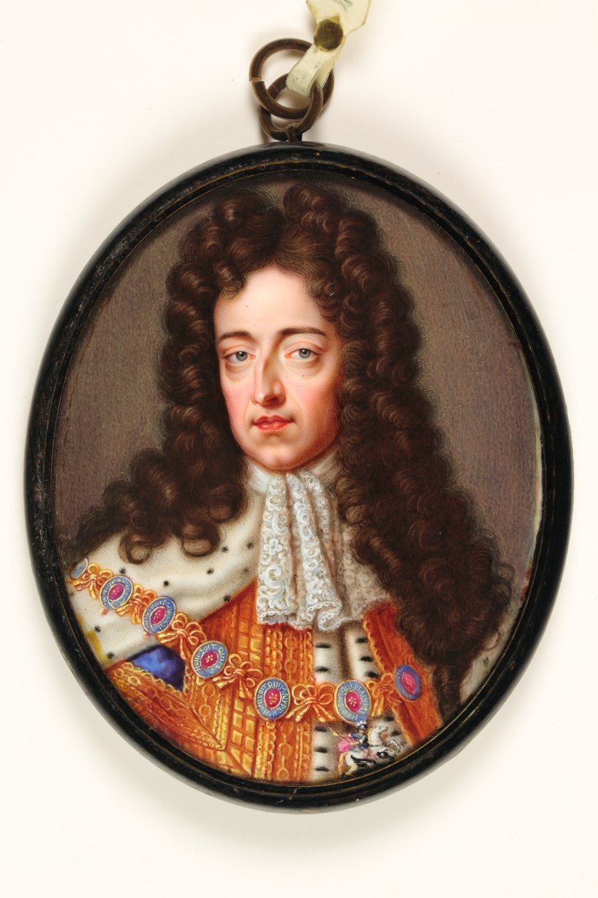 William III (wc på vellum) av Christian Friedrich Zincke