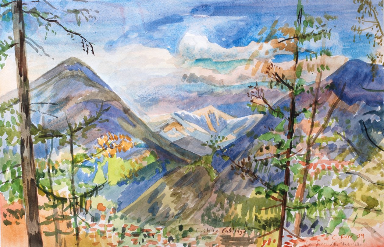 Castello Cabliago, 2009 (akvarell) av Christian Furr