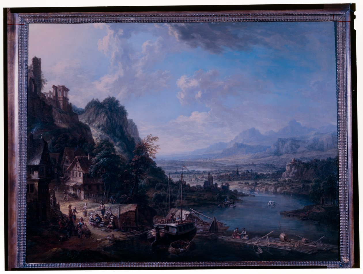Rhenlandskap av Christian Georg the Elder Schuetz
