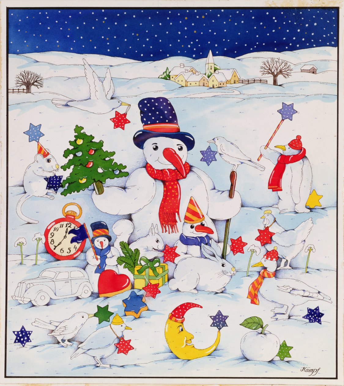 Snögubbe och vänner av Christian Kaempf