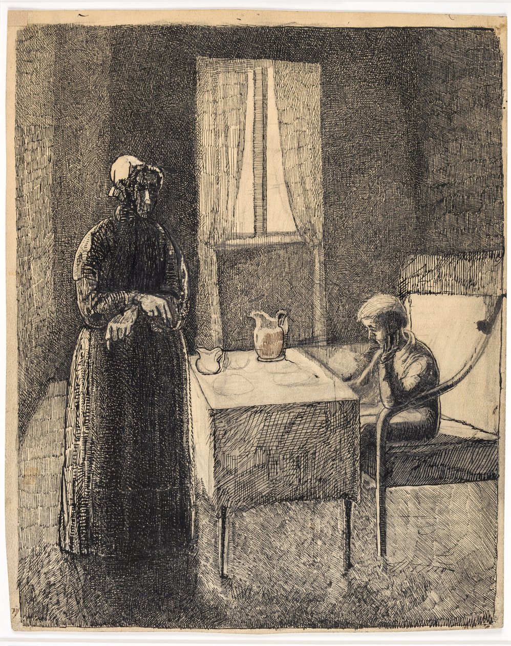 Scen från David Copperfield (?) av Christian Kongstad Petersen