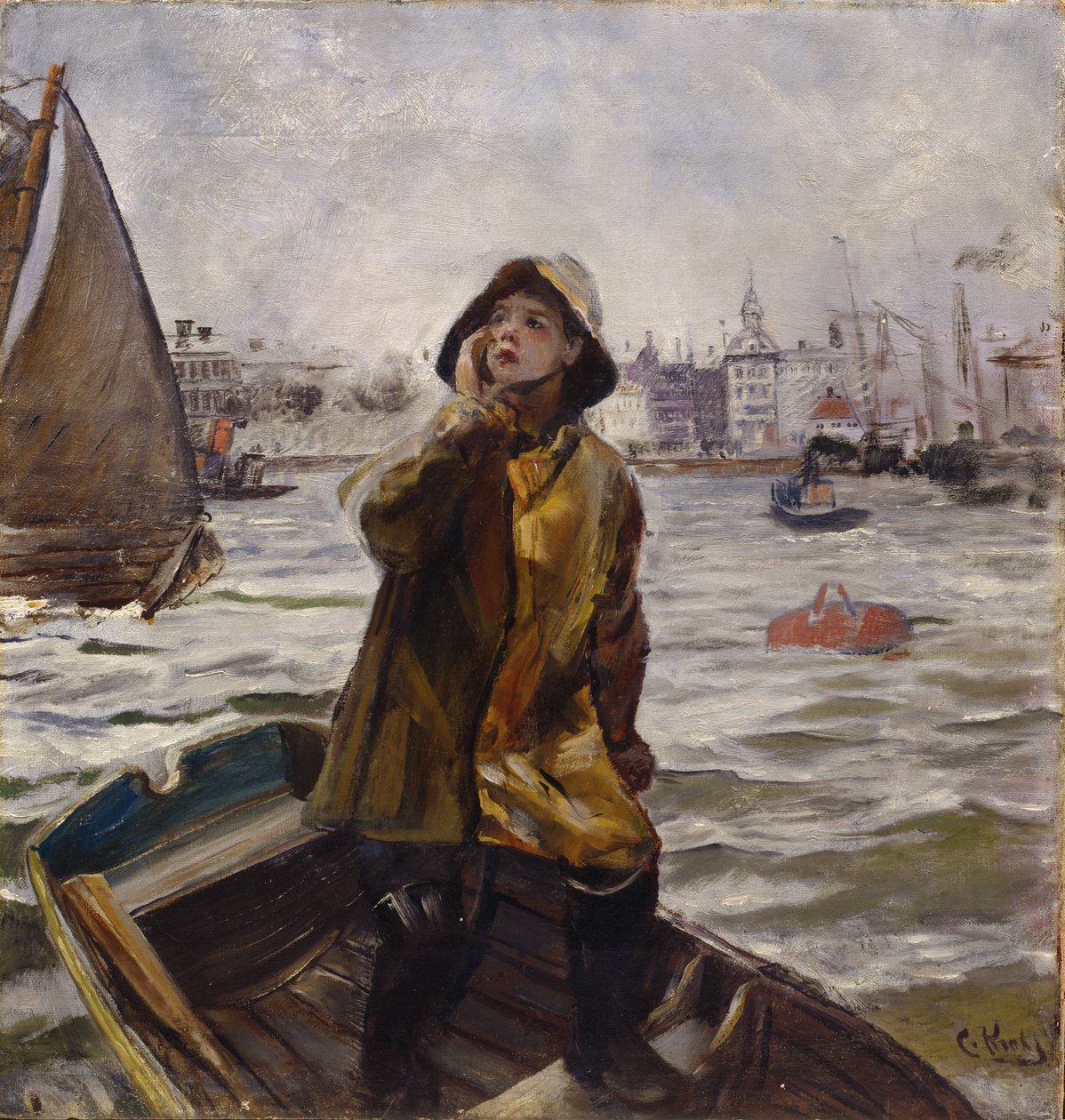 Pilotpojke, Bergens Bay av Christian Krohg