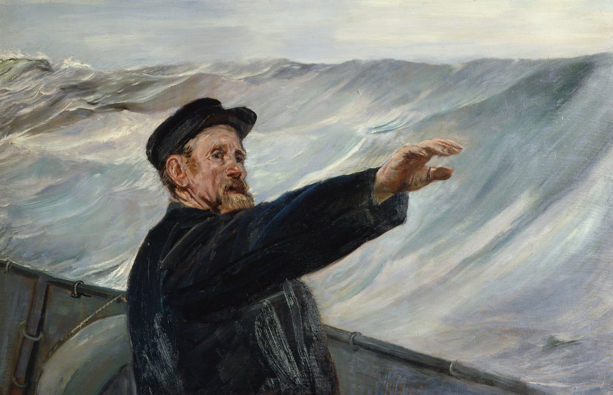 Storm (olja på duk) av Christian Krohg
