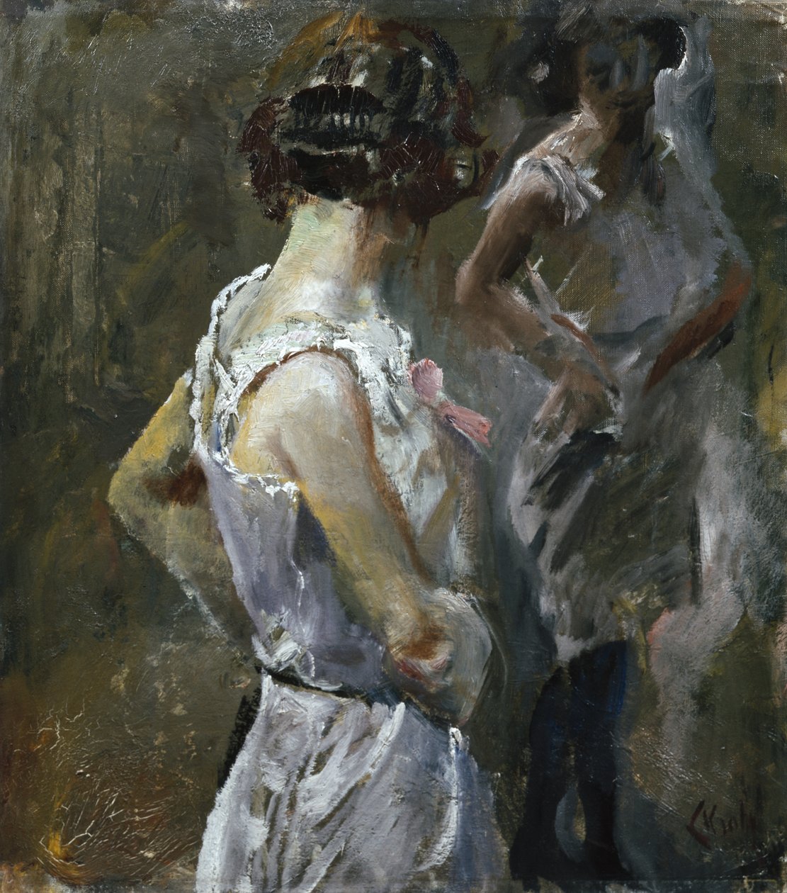 The Toilet (olja på duk) av Christian Krohg
