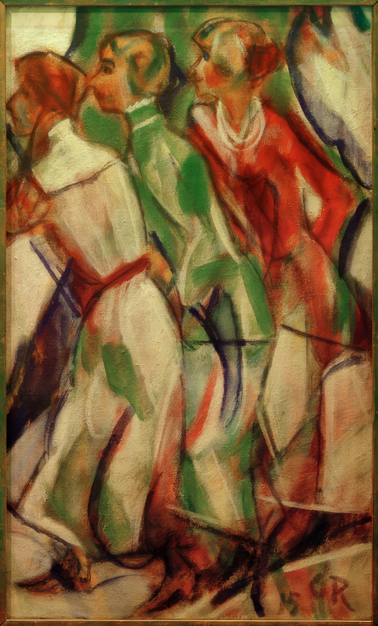 Flappers (tre tjejer) av Christian Rohlfs