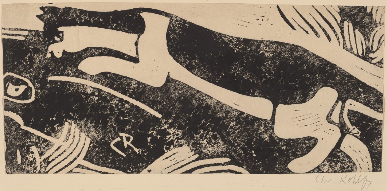 Katt och mus, 1912-1913. av Christian Rohlfs