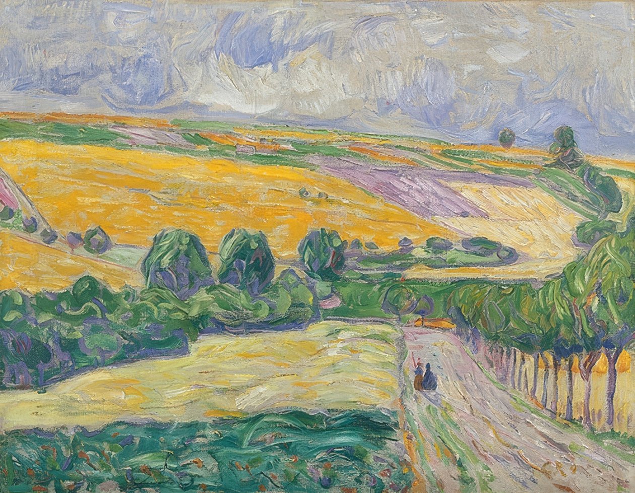 Landskap nära Oberweimar. 1904 av Christian Rohlfs