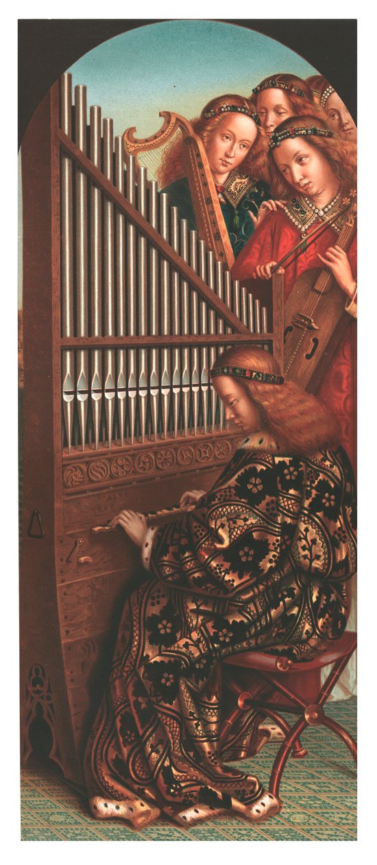 St Cecilia vid orgeln, c1865. av Christian Schultz