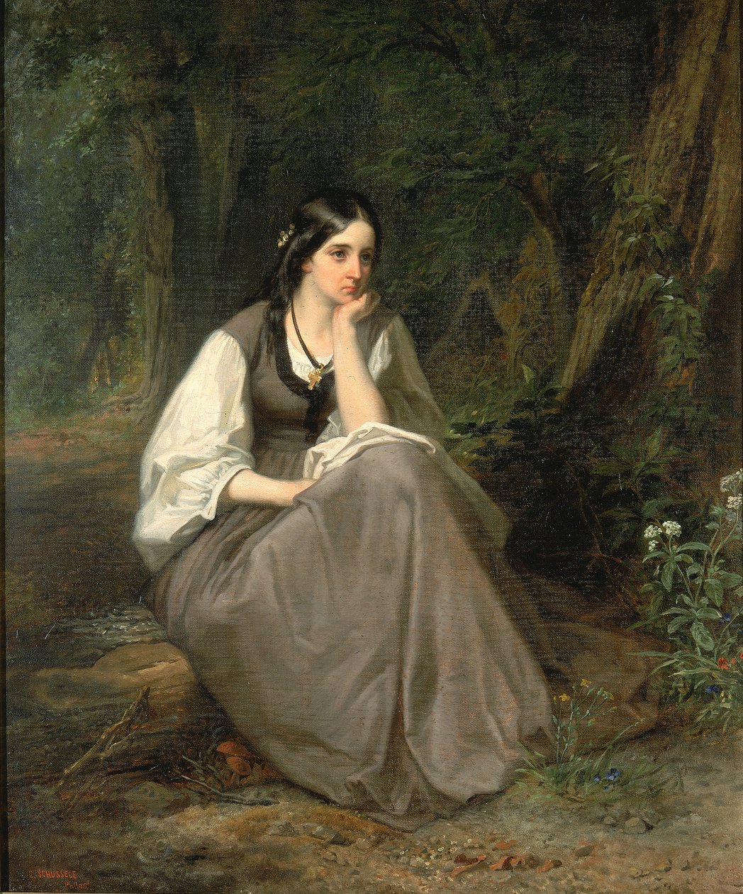 Evangeline, 1861. av Christian Schussele
