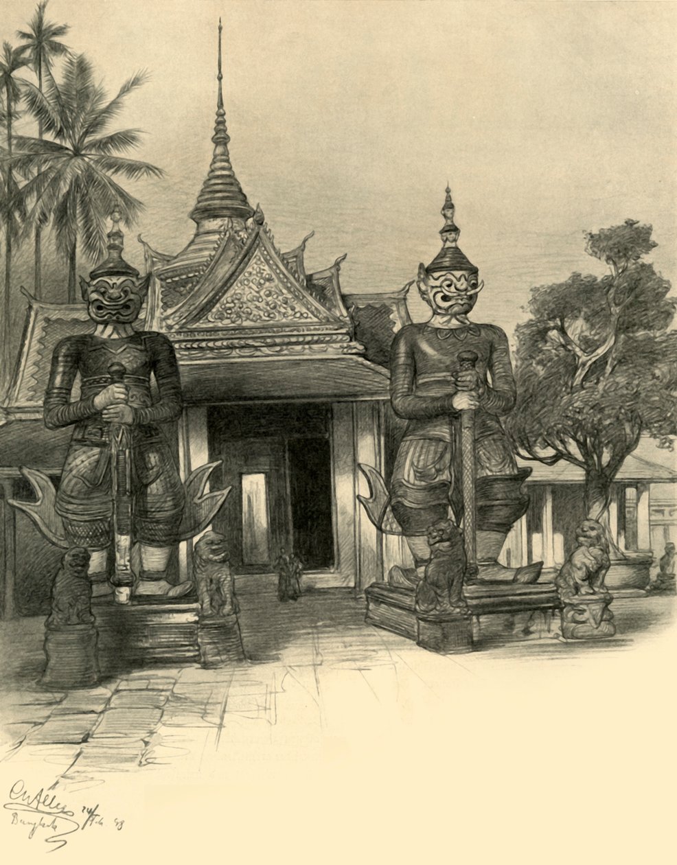 Bangkok, Siam, 1898. av Christian Wilhelm Allers