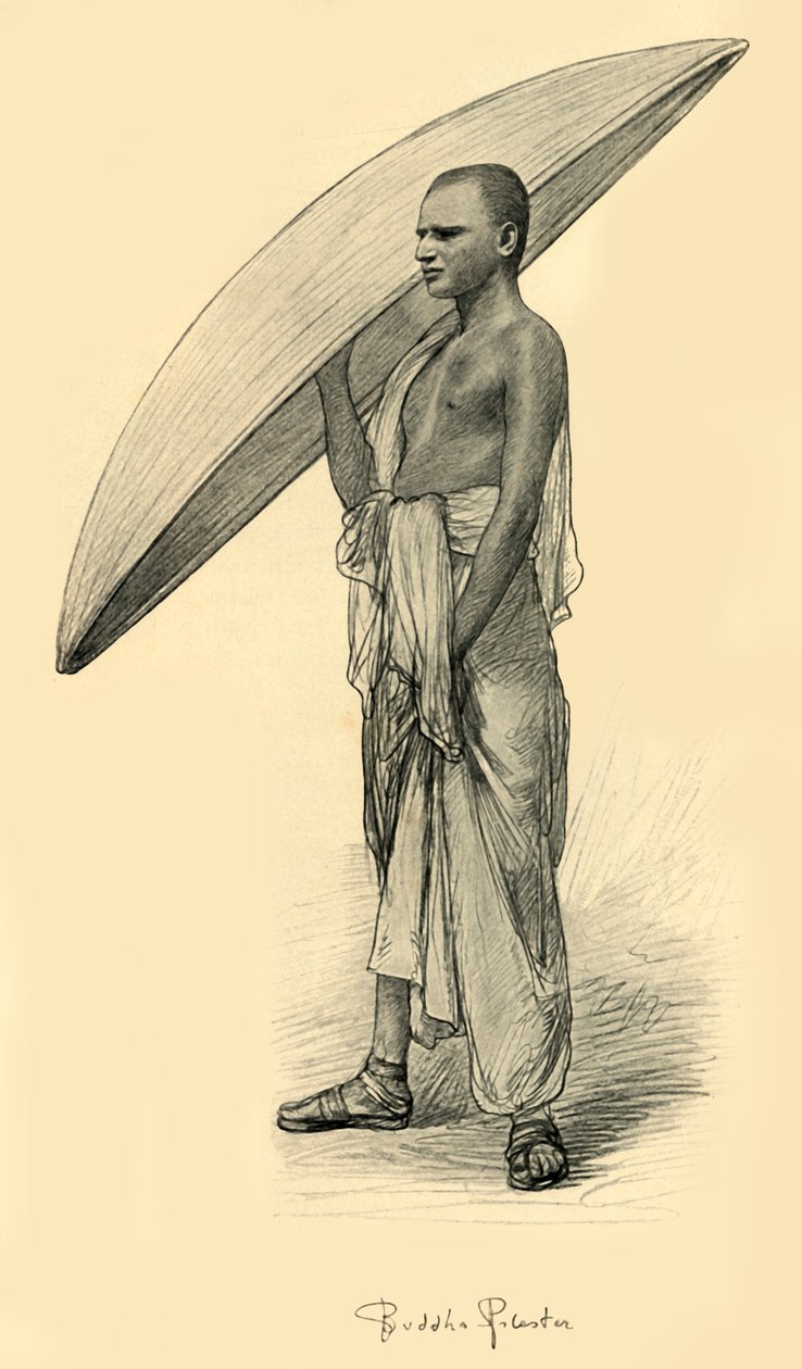 Buddhist, Ceylon, 1898. av Christian Wilhelm Allers