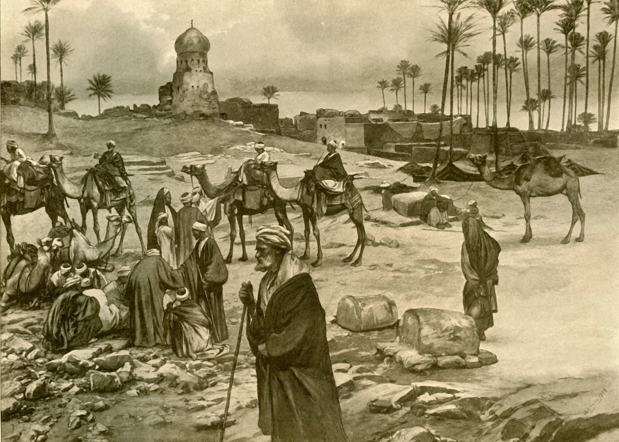 Karavan vid Mit-Rahine, 1898. av Christian Wilhelm Allers
