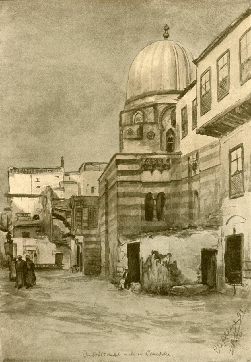 Moskén, Kairo, Egypten, 1898. av Christian Wilhelm Allers