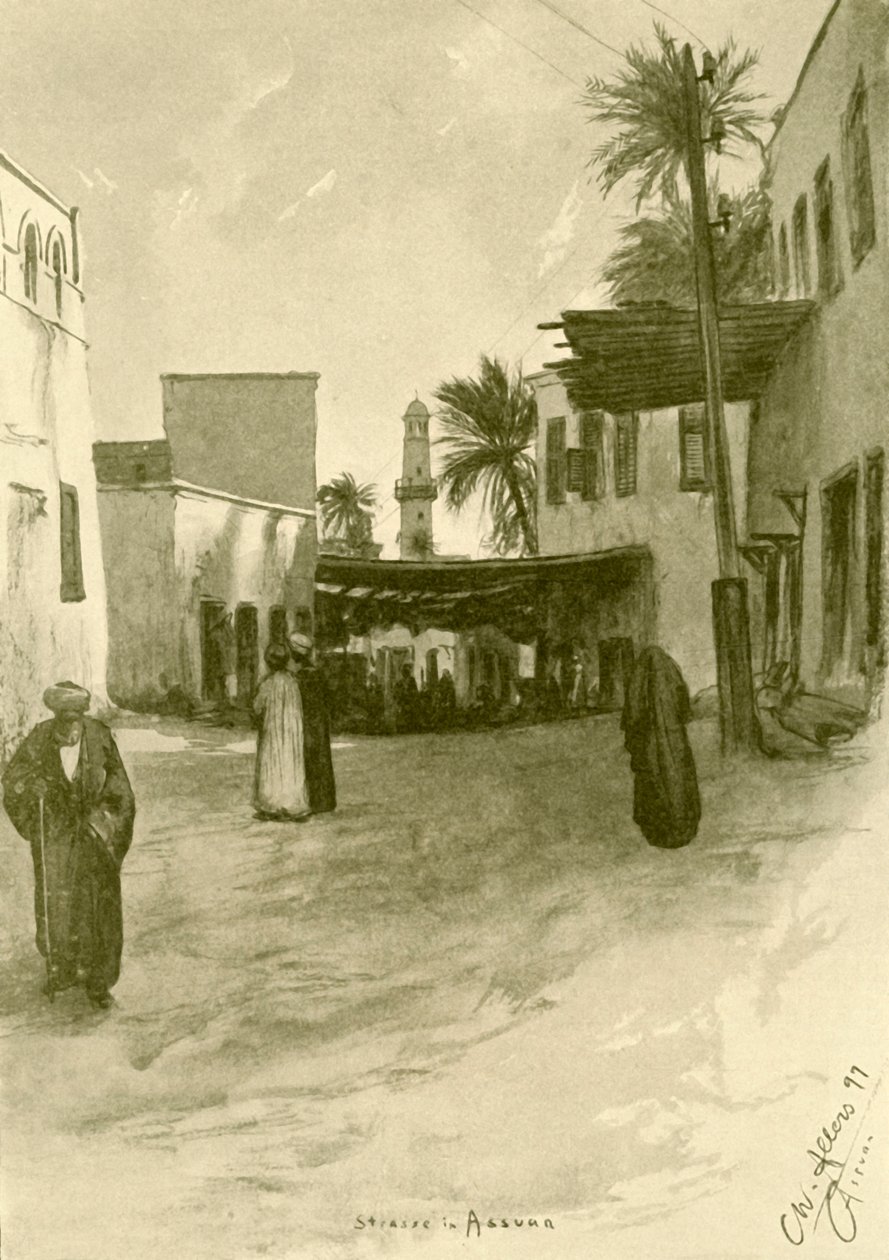 Gata i Assuan, Egypten, 1898. av Christian Wilhelm Allers