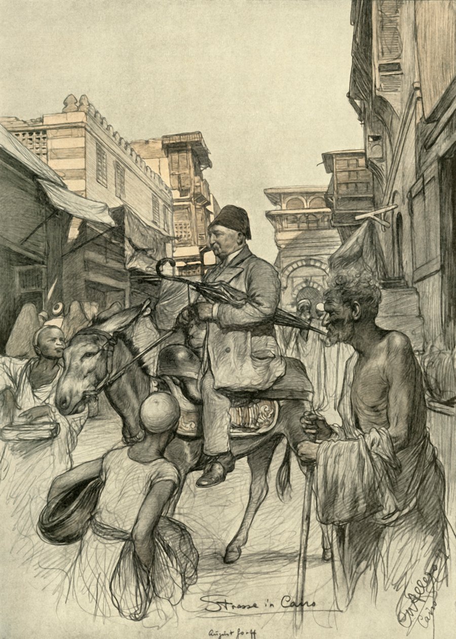 Gata i Kairo, 1898. av Christian Wilhelm Allers