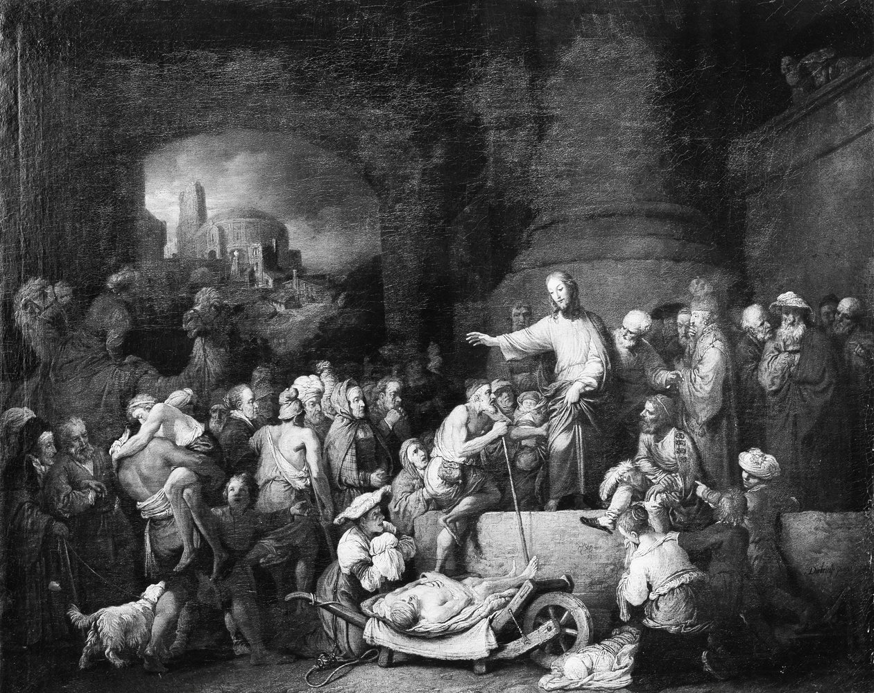 Kristus helar de sjuka, 1742. av Christian Wilhelm Ernst Dietrich