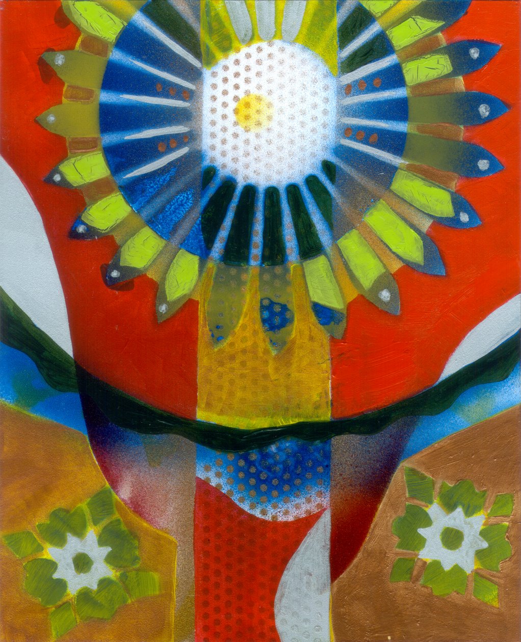Savior, ca 2009 (akryl på pannå) av Christina Saj