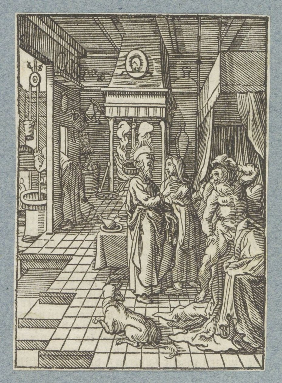Peter dödar Aeneas av Christoffel van Sichem (II)