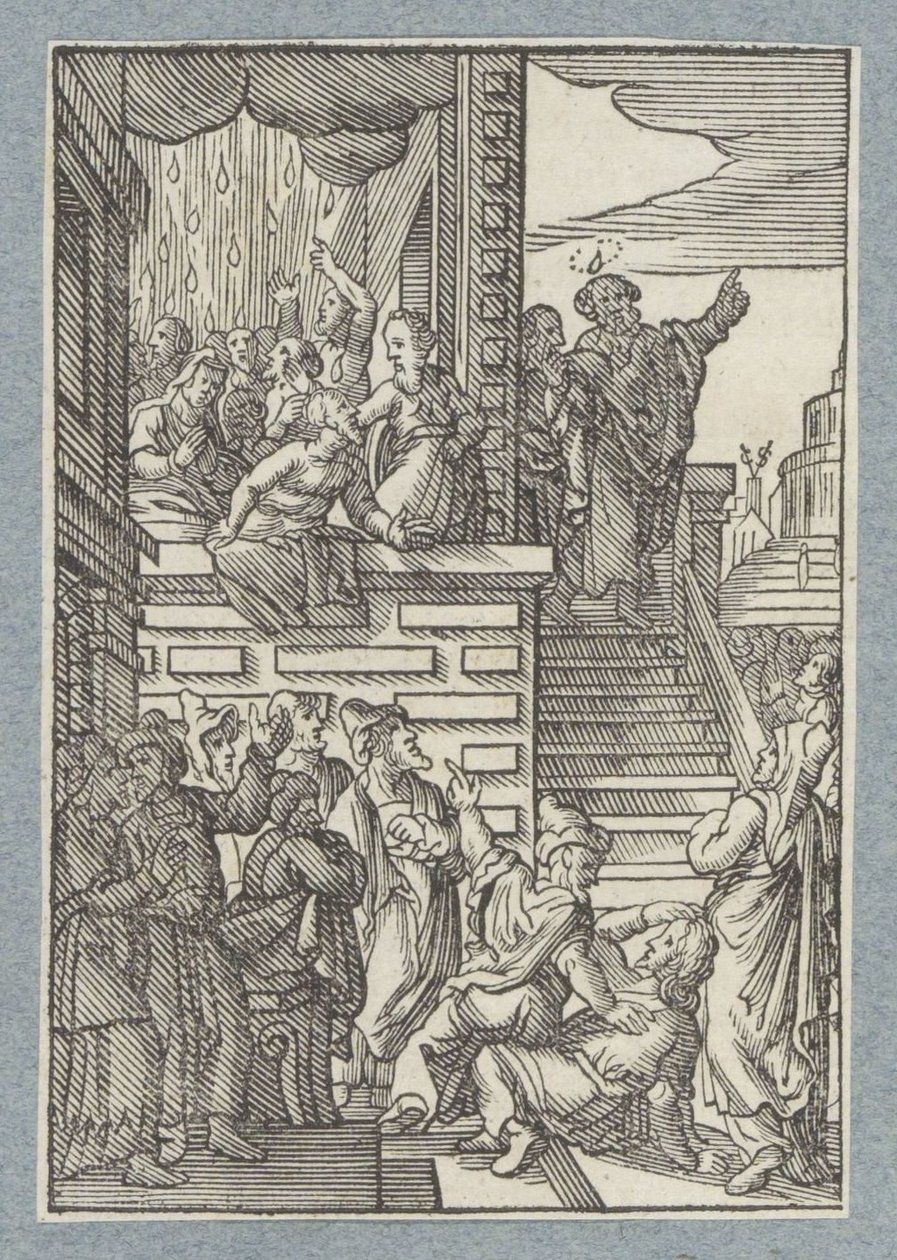 Petrus predikar i Jerusalem av Christoffel van Sichem (II)