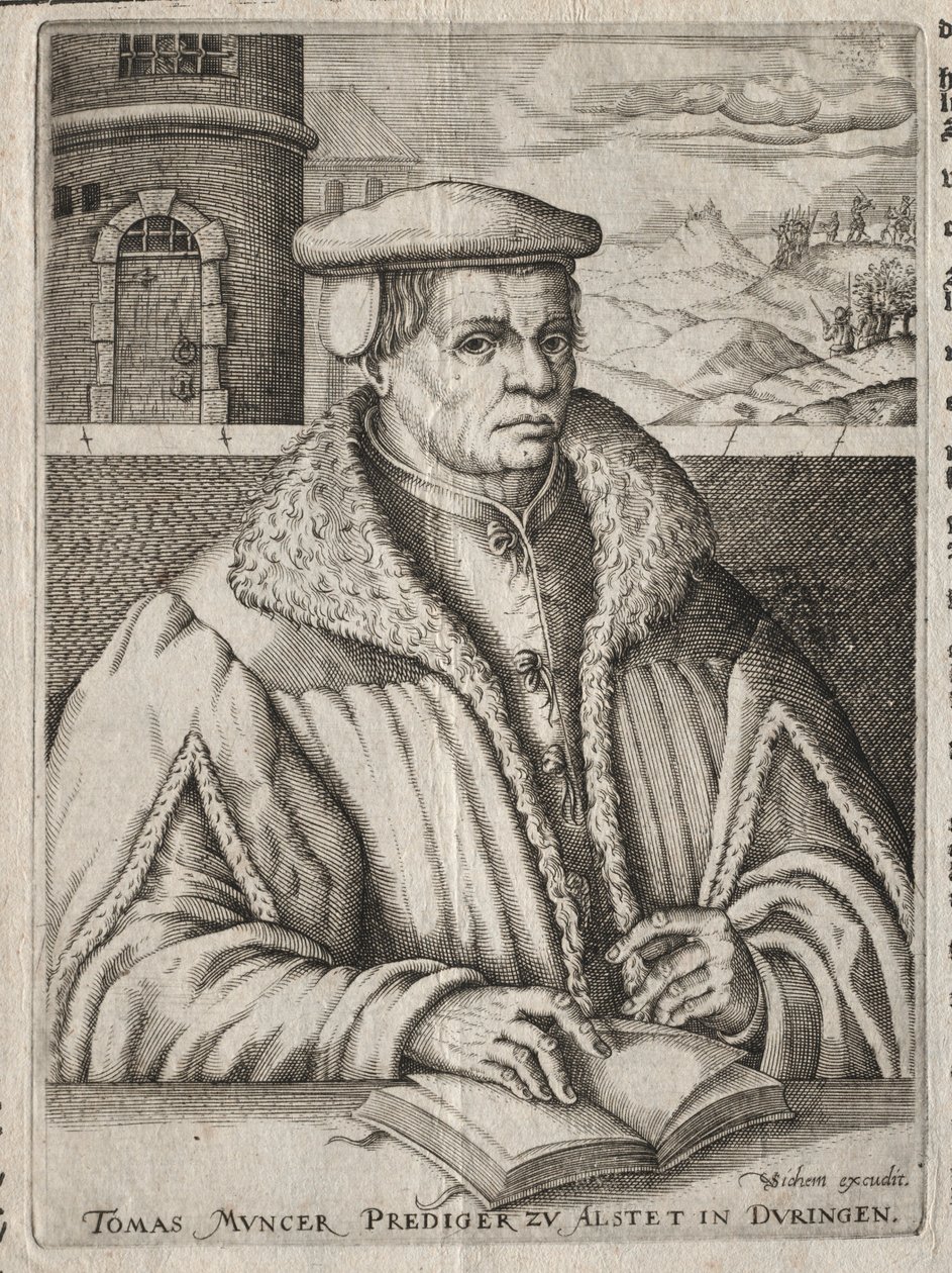 Porträtt av Thomas Munzer, 1609. av Christoffel van Sichem