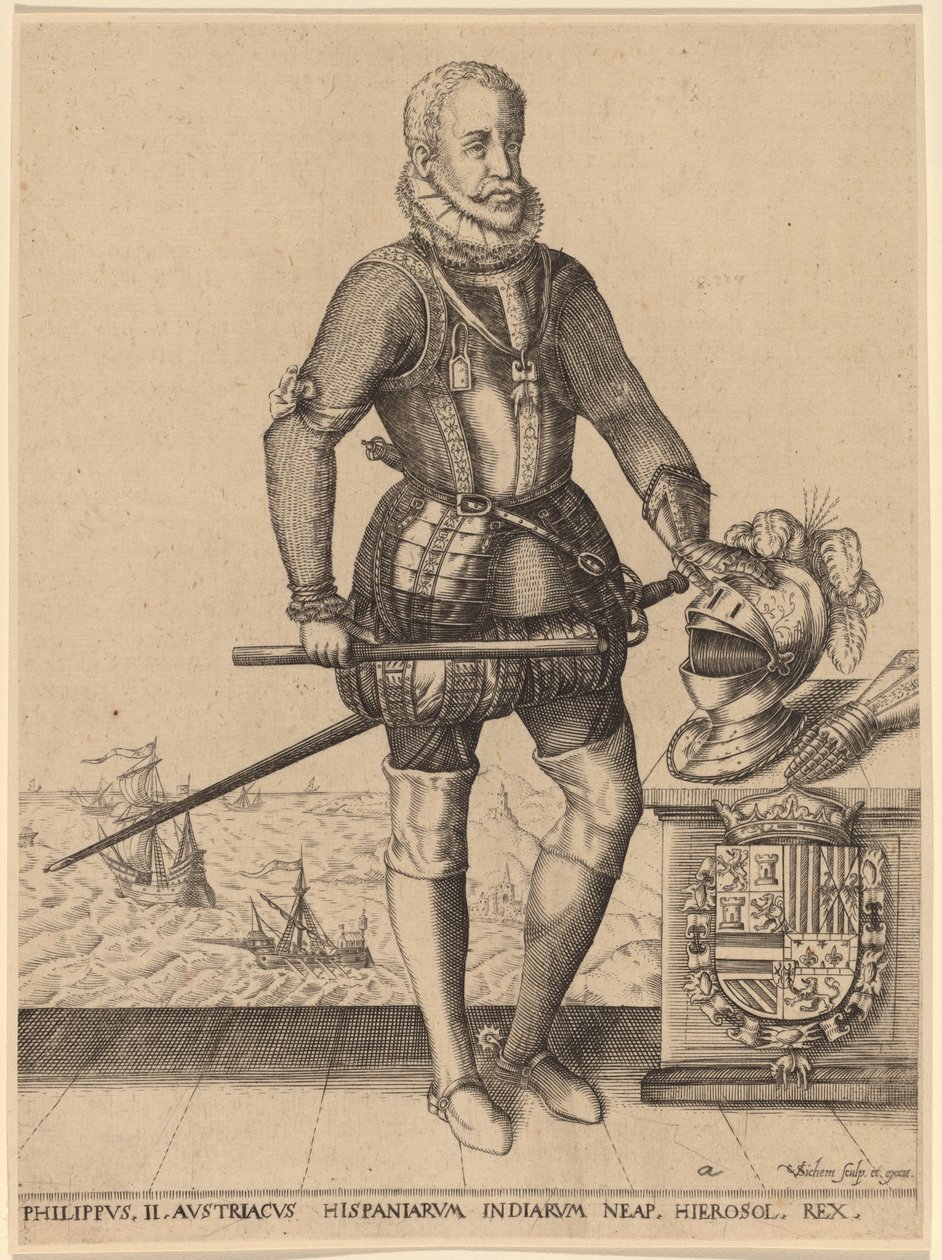 Filip II, kung av Spanien av Christoffel van Sichem I