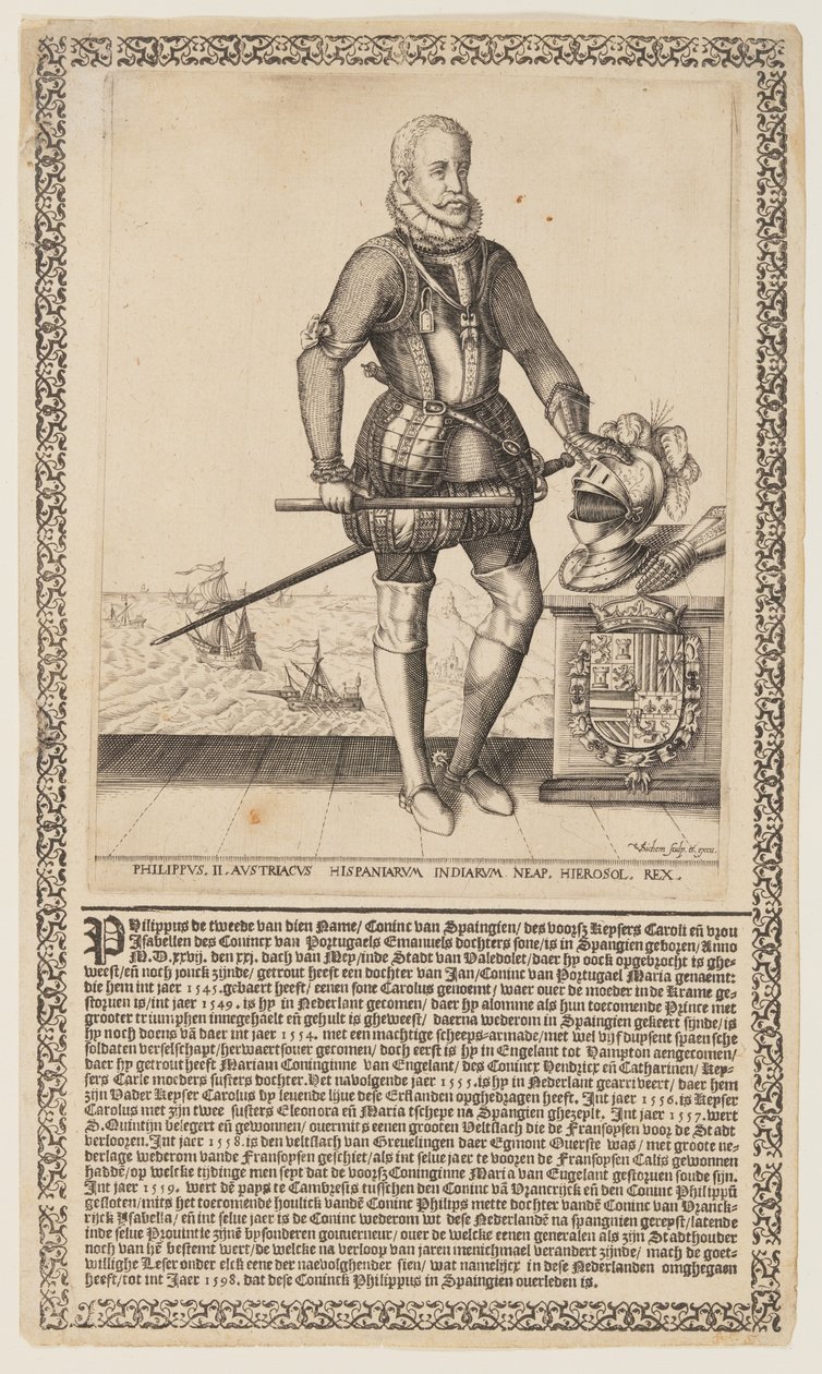 Phillip II, kung av Spanien av Christoffel van Sichem I