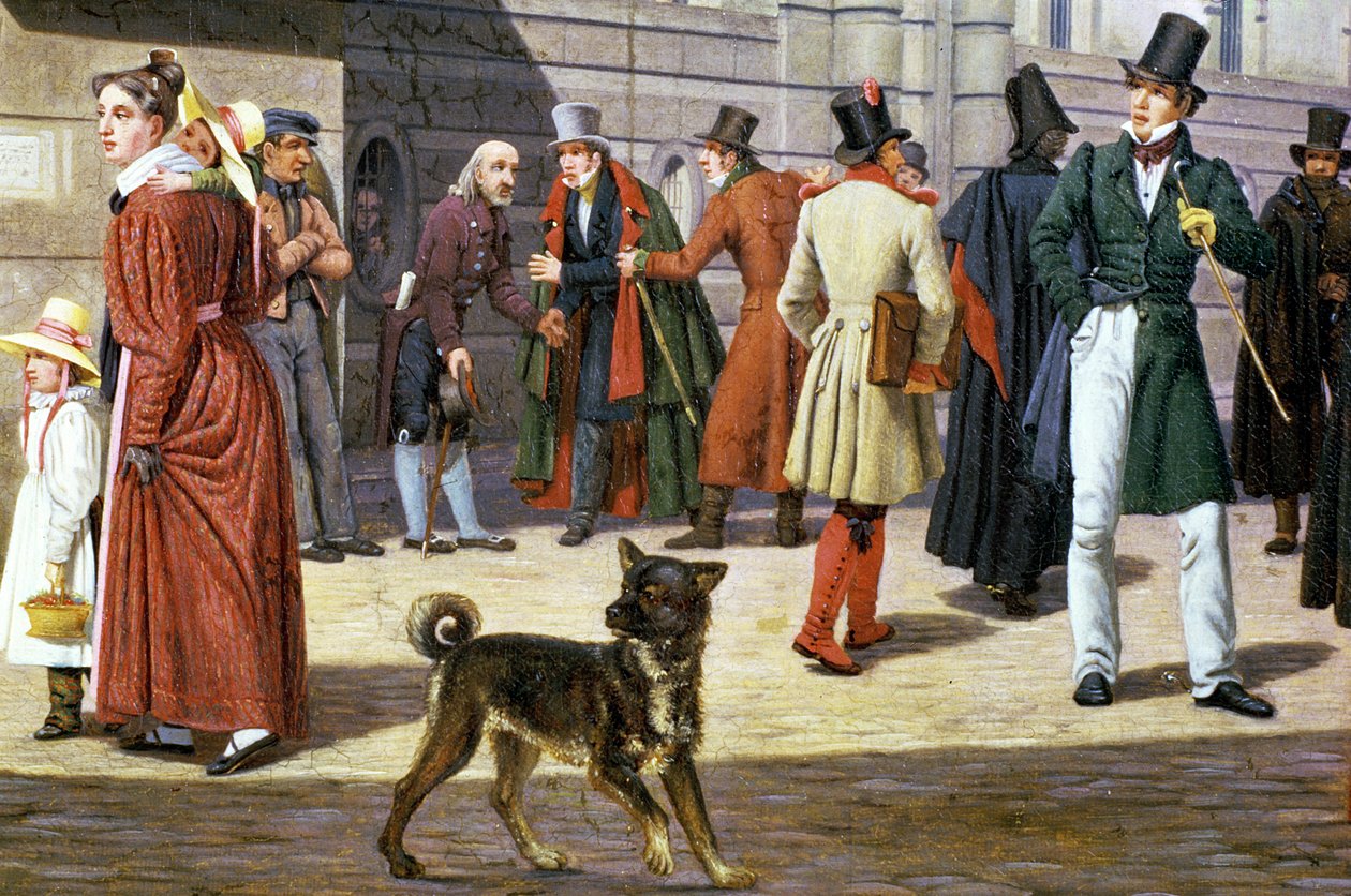 Street Scene in Stockholm av Christoffer Wilhelm Eckersberg