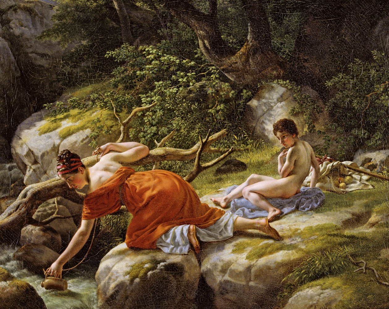 Hagar och Ismael i vildmarken av Christoffer Wilhelm Eckersberg