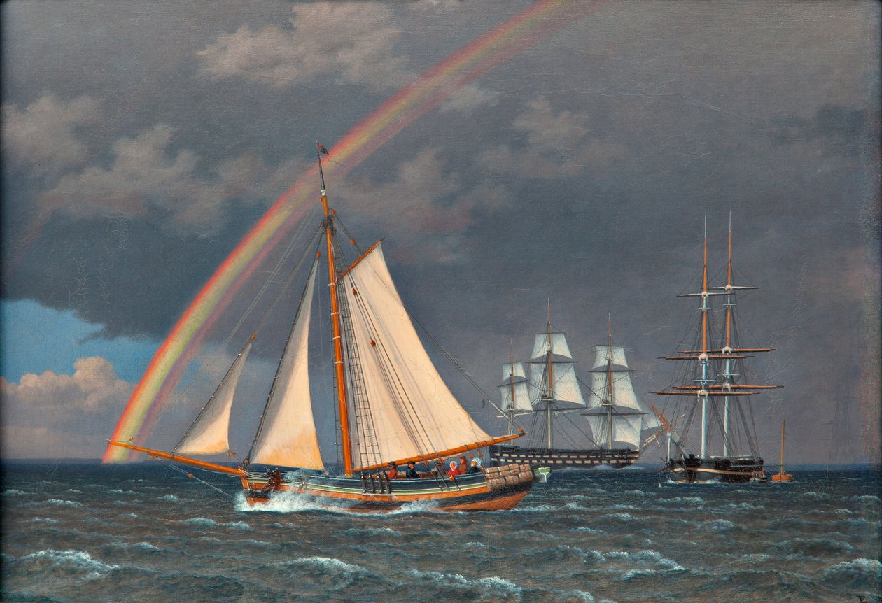 Regnbåge över sjön, 1836. av Christoffer Wilhelm Eckersberg