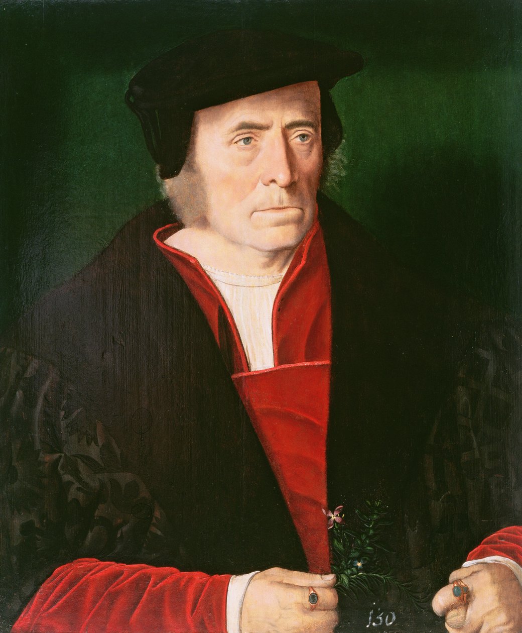 Porträtt av en man, ca 1530-40 (panel) av Christoph Amberger