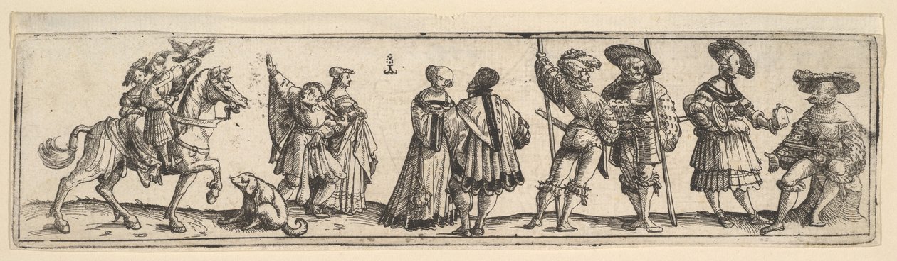 Lansquenets och damer, 1531. av Christoph Bockstorffer