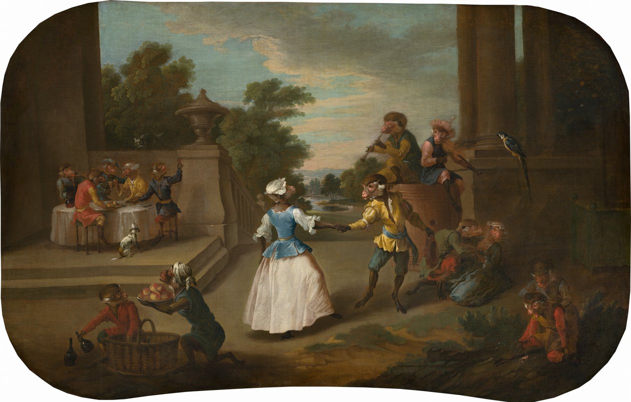Singerie: The Dance, ca. 1739. av Christophe Huet