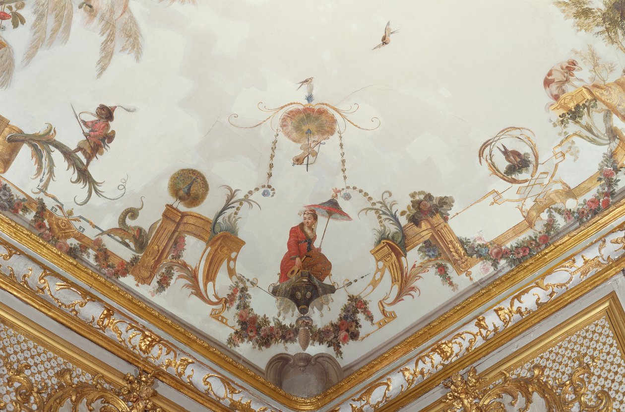 The Grande Singerie, detalj, ca 1735 (väggmålning) av Christophe Huet