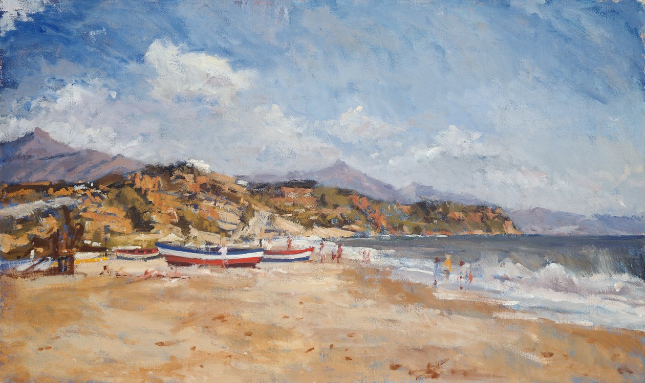 Strand och berg, Nerja, 2001 av Christopher Glanville