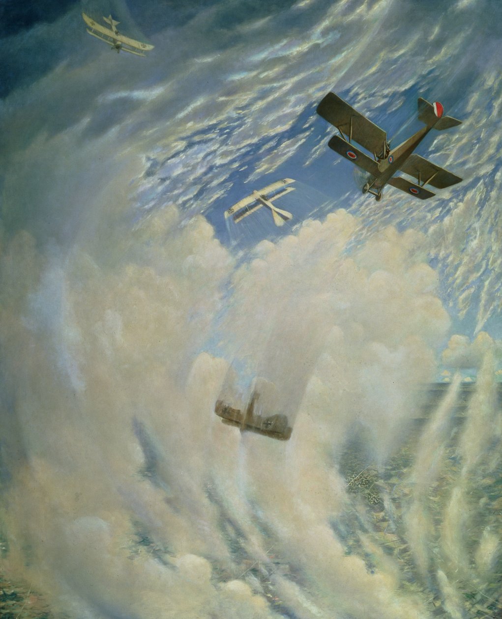 War in the Air, 1918 av Christopher Richard Wynne Nevinson