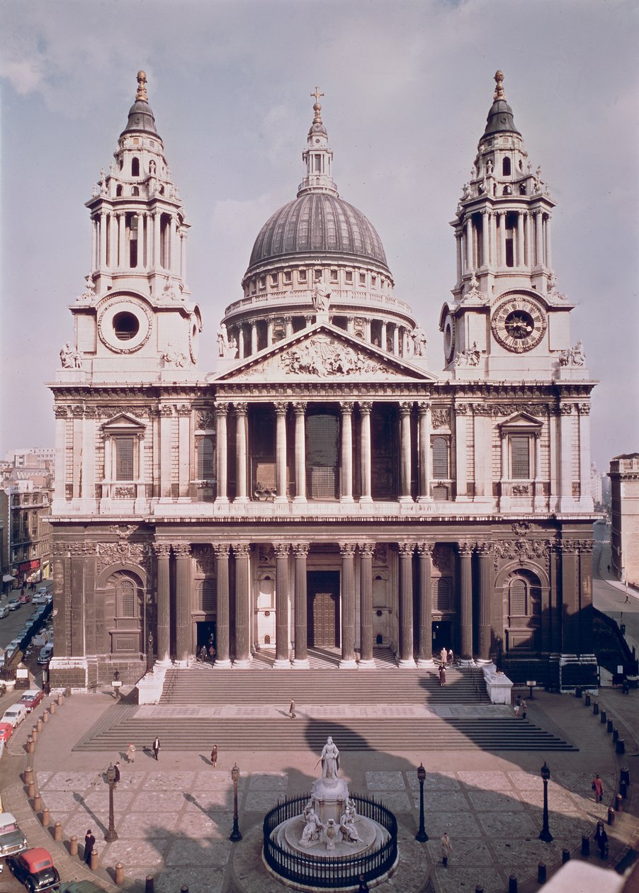 Utsikt över exteriören, byggd 1695-1711 av Christopher Wren