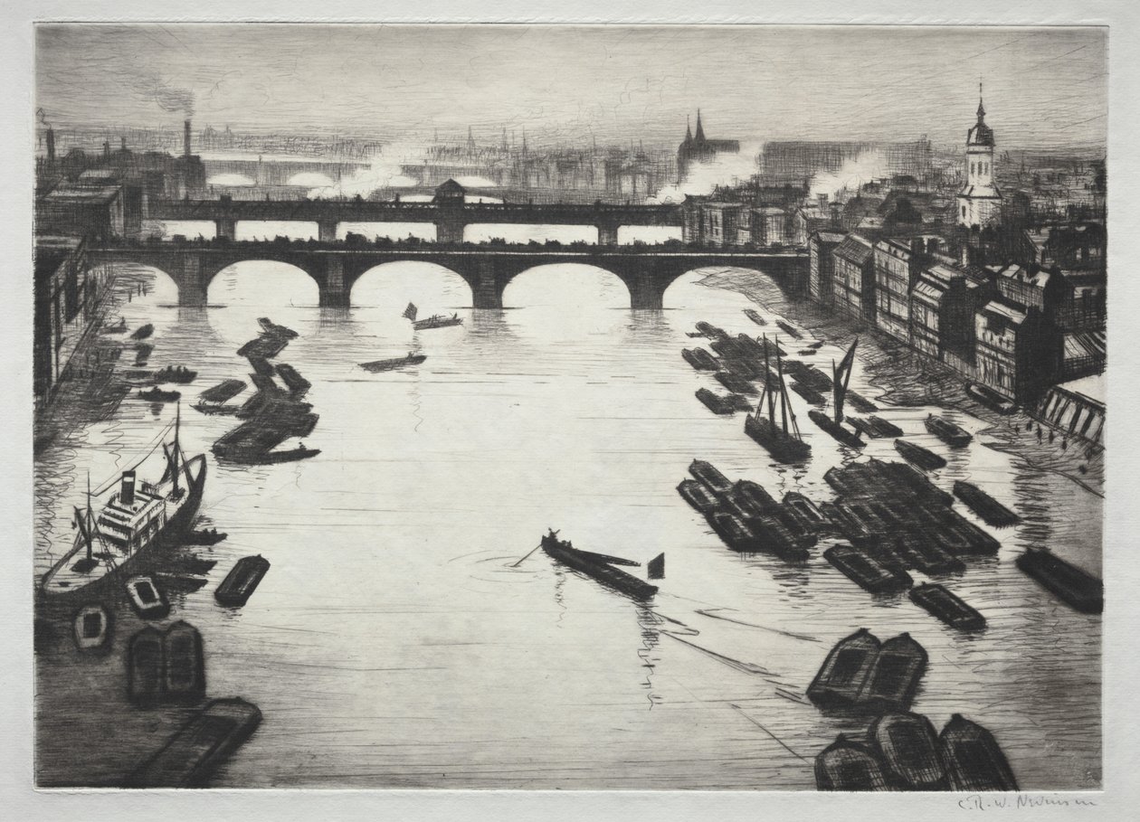 London Bridges av Christopher Richard Wynne Nevinson