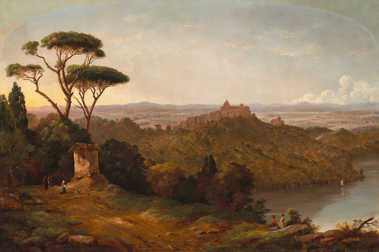 Slott Gondolfo, Albanosjön, Italien av Christopher Pearse Cranch