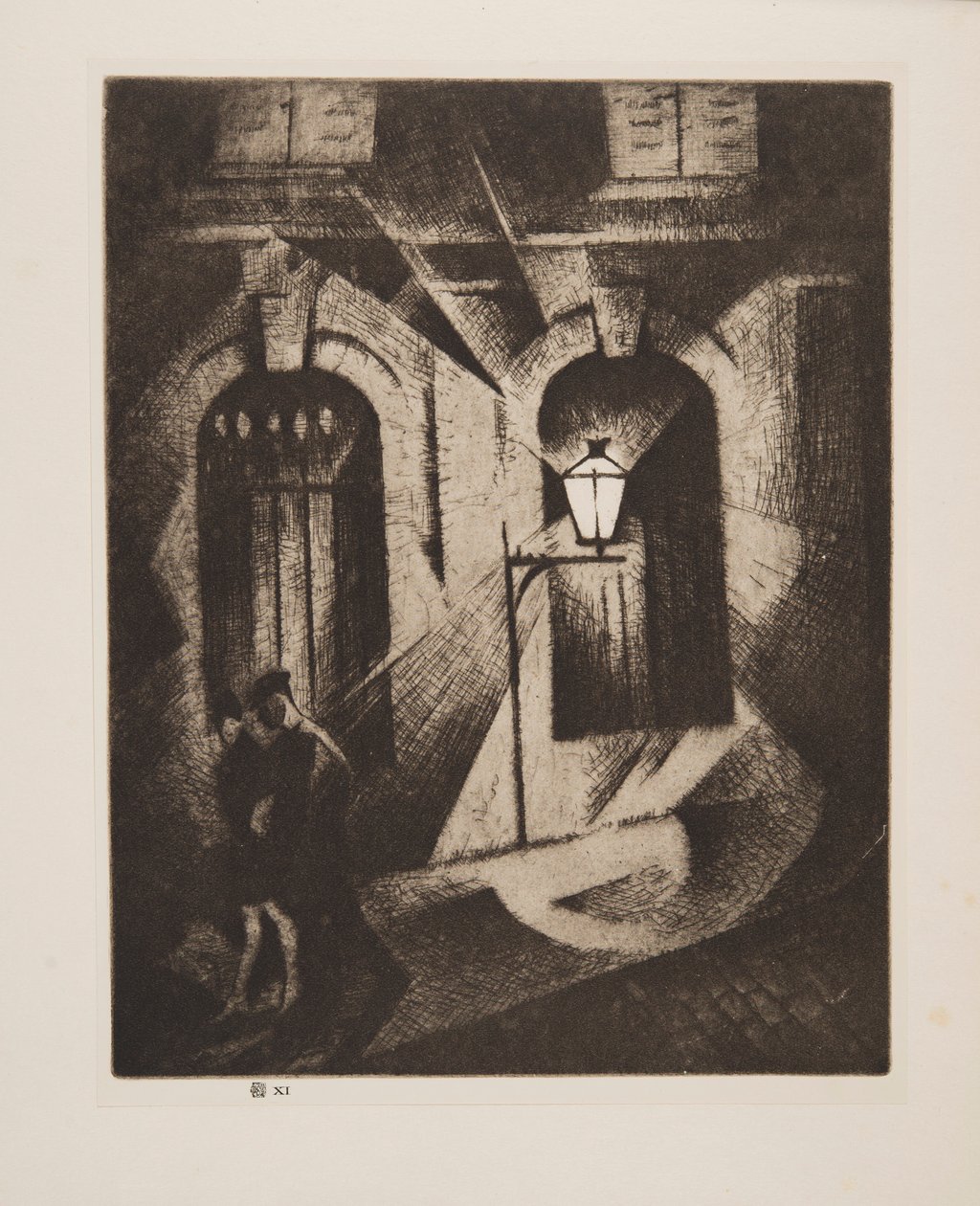 Sinister Paris Night, pub. 1929. av Christopher Richard Wynne Nevinson