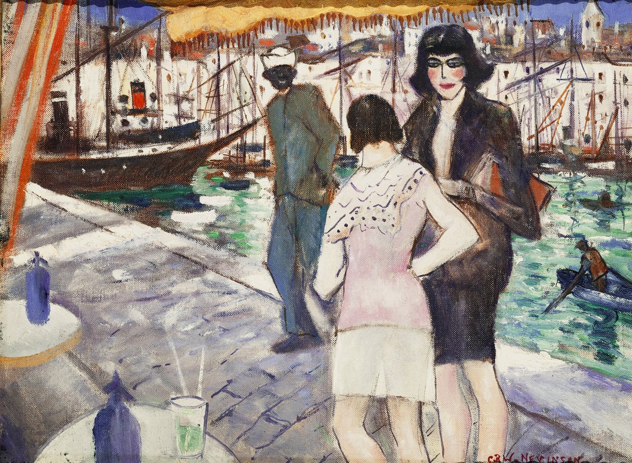 Vid kajen, av Christopher Richard Wynne Nevinson