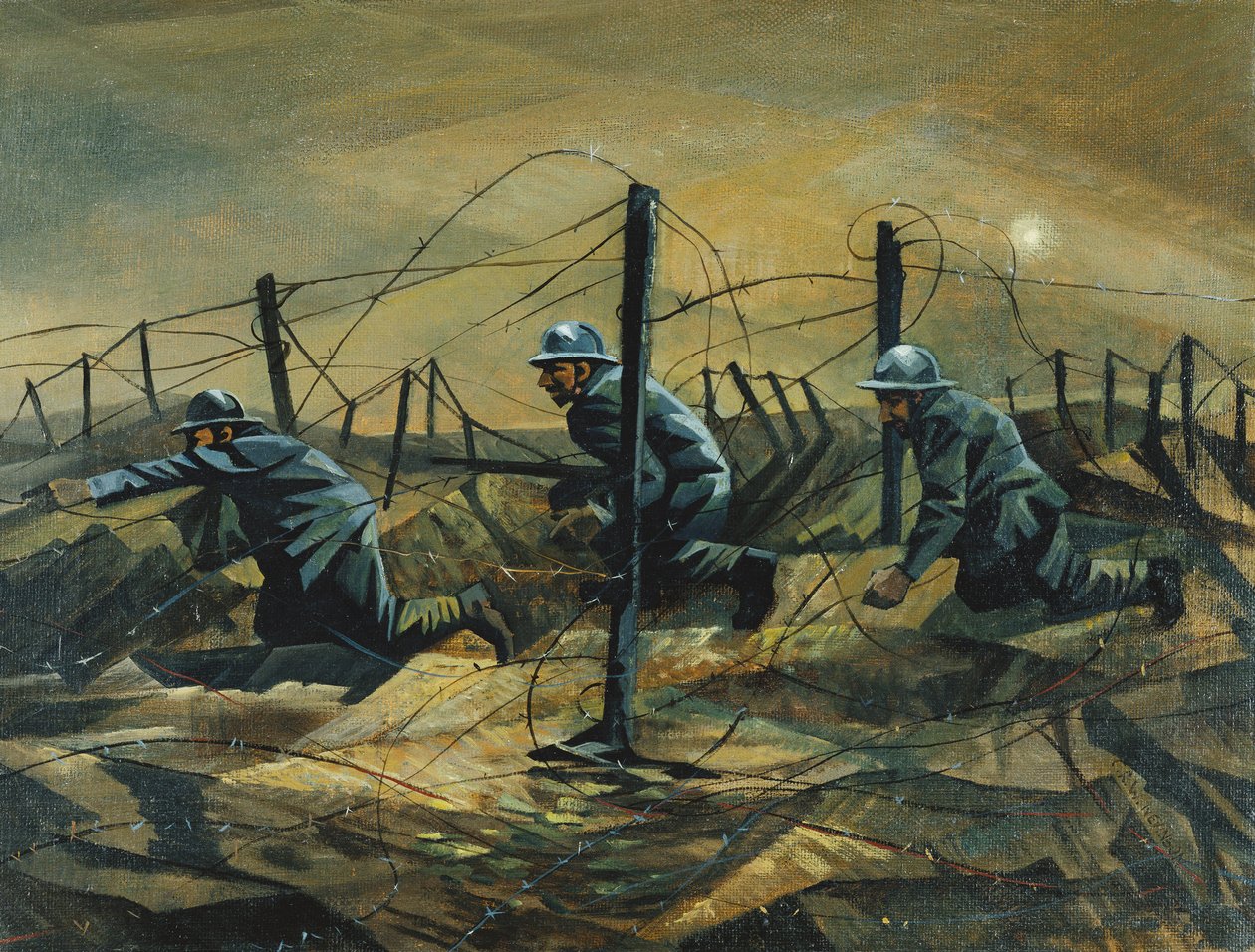 In the Trenches, 1917 av Christopher Richard Wynne Nevinson