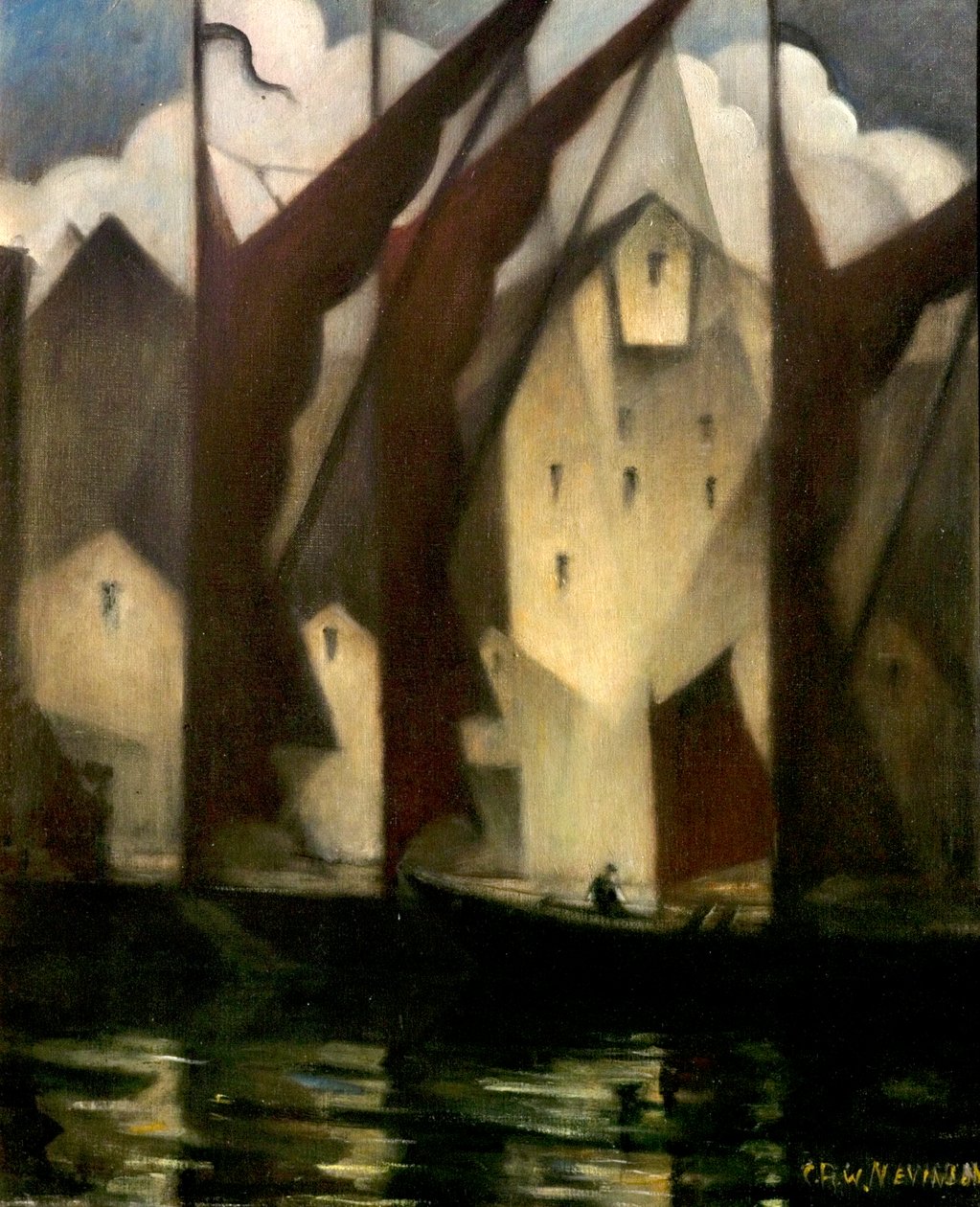 Thameside, 1941 av Christopher Richard Wynne Nevinson