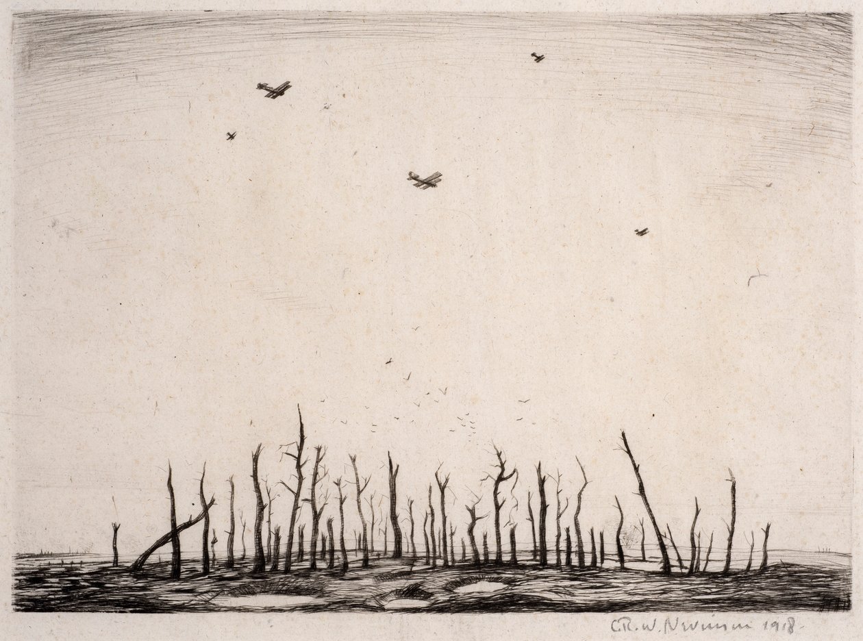 That Cursèd Wood, 1918 (torrnål) av Christopher Richard Wynne Nevinson