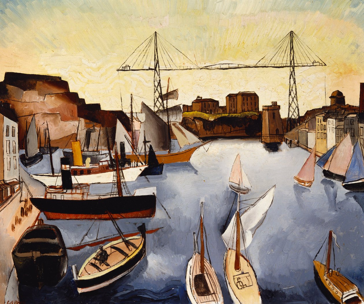 Marseilles hamn av Christopher Wood