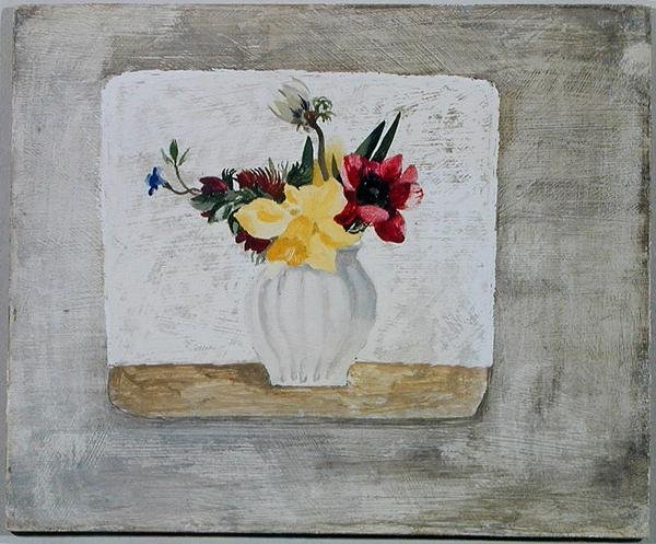 Vårblommor i en vit burk, c.1930 av Christopher Wood