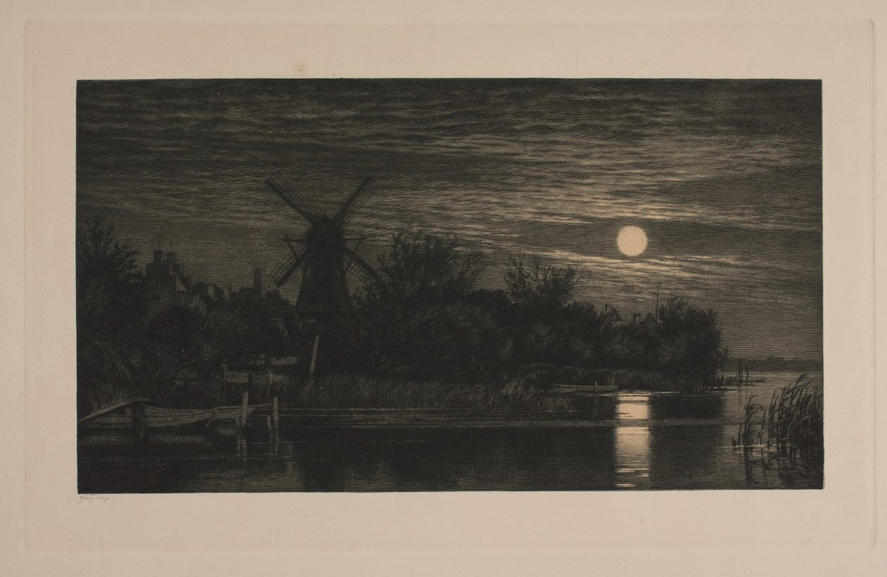 Den månbelysta kvällen på Tubæk av Cilius Johannes Konrad Andersen